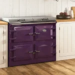 purple Everhot 110 in kitchen setting